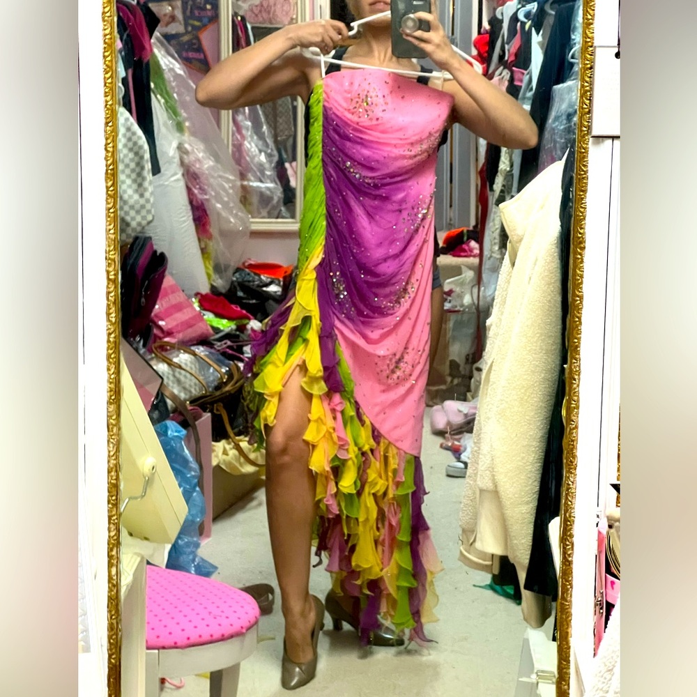 Xite prom dress women’s size 4, multicolored - worn one time mint condition💃